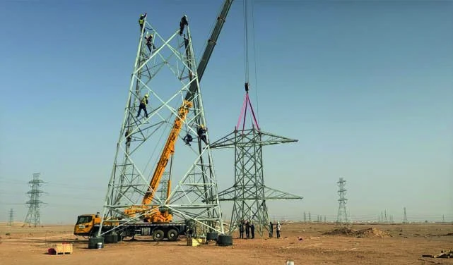 Completed transmission tower