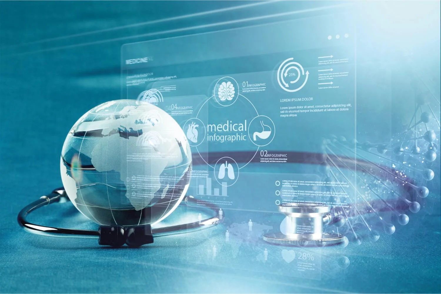 Connected medical technology representing future healthcare innovation